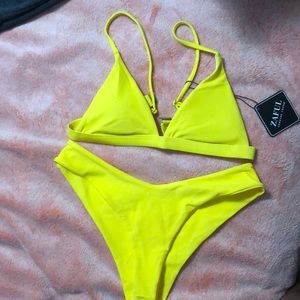 Neon yellow bikini. Never worn before!